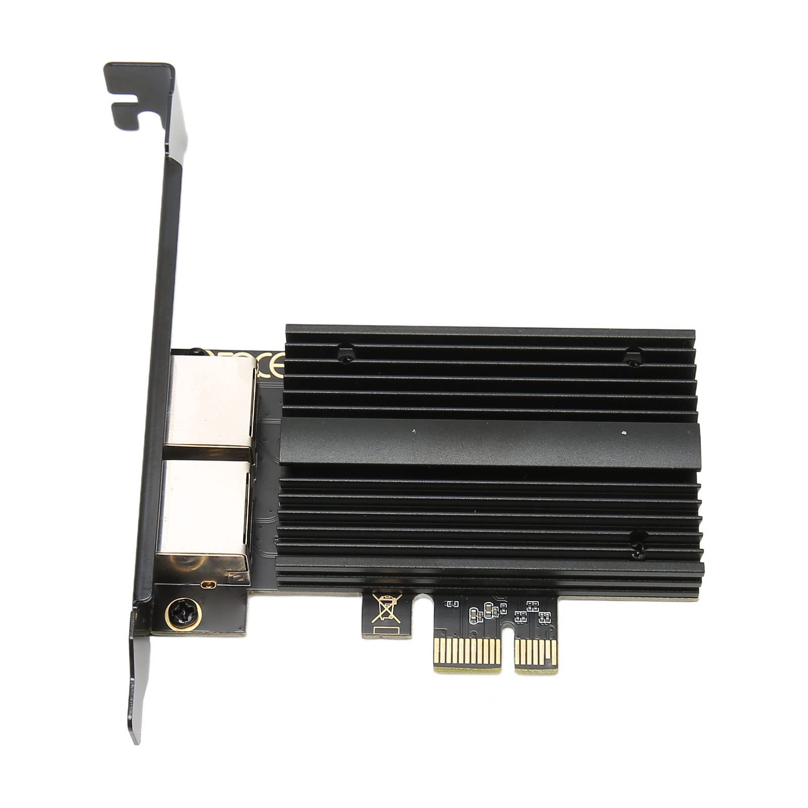 Carte Réseau PCIe 2,5 G, Carte Ethernet Gigabit Double Port à Puce I226 V avec Support à Profil Bas, pour Serveur, Ordinateur de Bureau, Ordinateur Portable de Jeu, Gagne