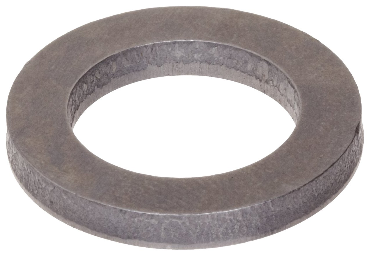 Steel Round Shim, Matte Finish, Full Hard Temper, 0.125" Thickness, 5/8" ID, 1" OD (Pack of 10)