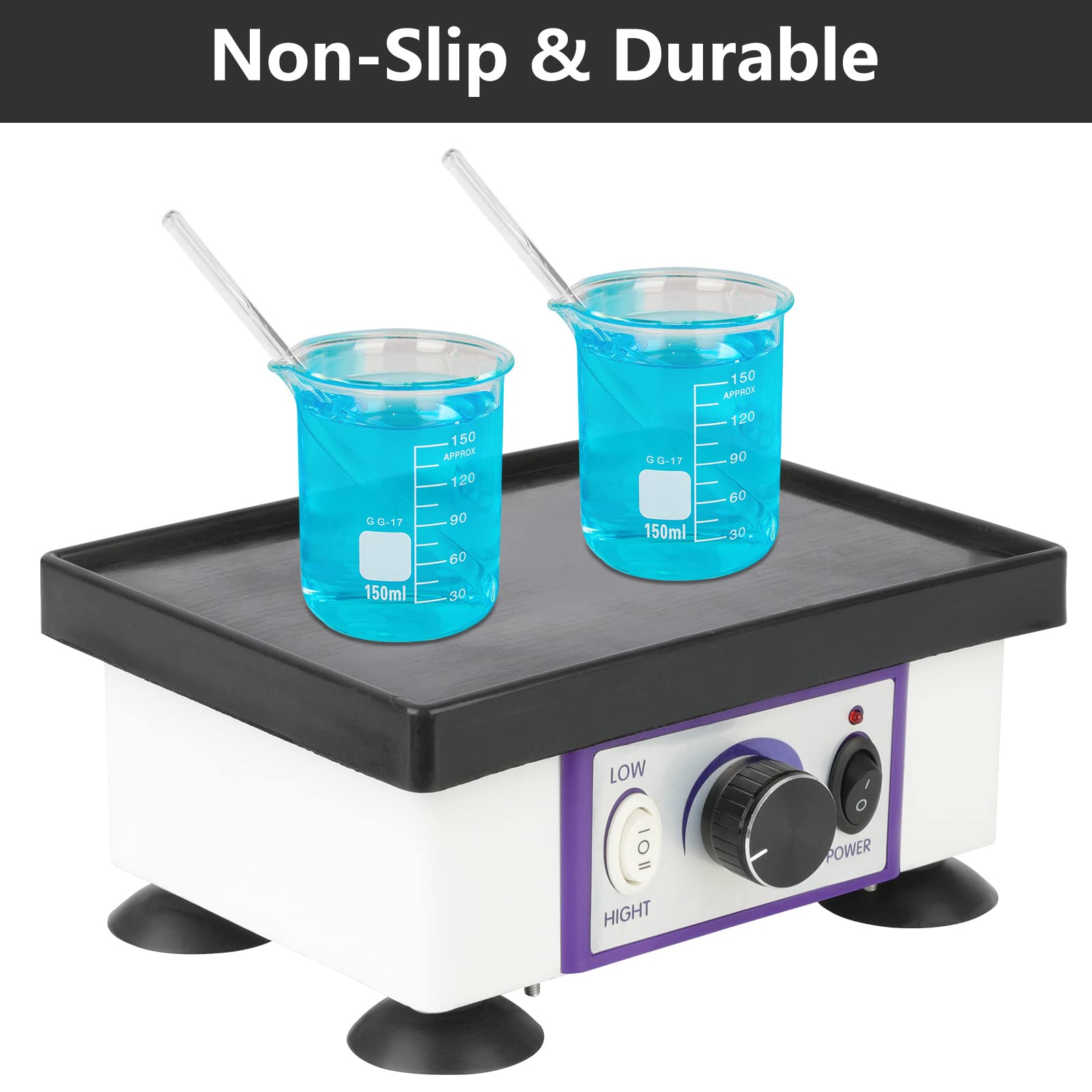 HarBin-Star Dental Vibrator Rüttler Vibrator Zahntechnik Gipsrüttler Runder Vibrator Shaker Oszillator Dental Lab Ausrüstung für Zahnärzte 220V 100W (EU-Stecker