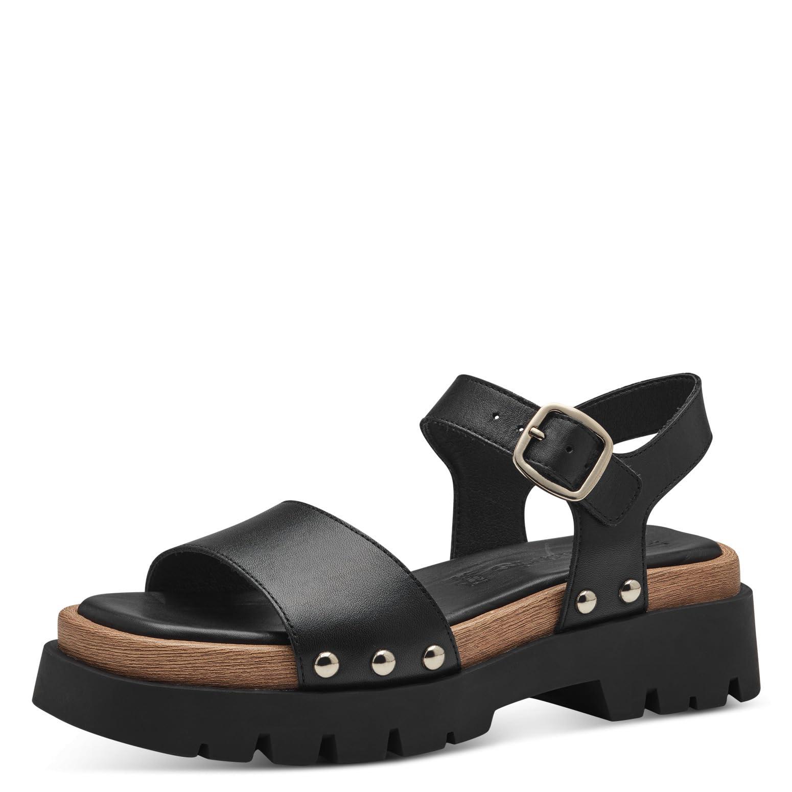 Tamaris Sandals 1-28230-42 Wide, Black leather, 3.5 UK