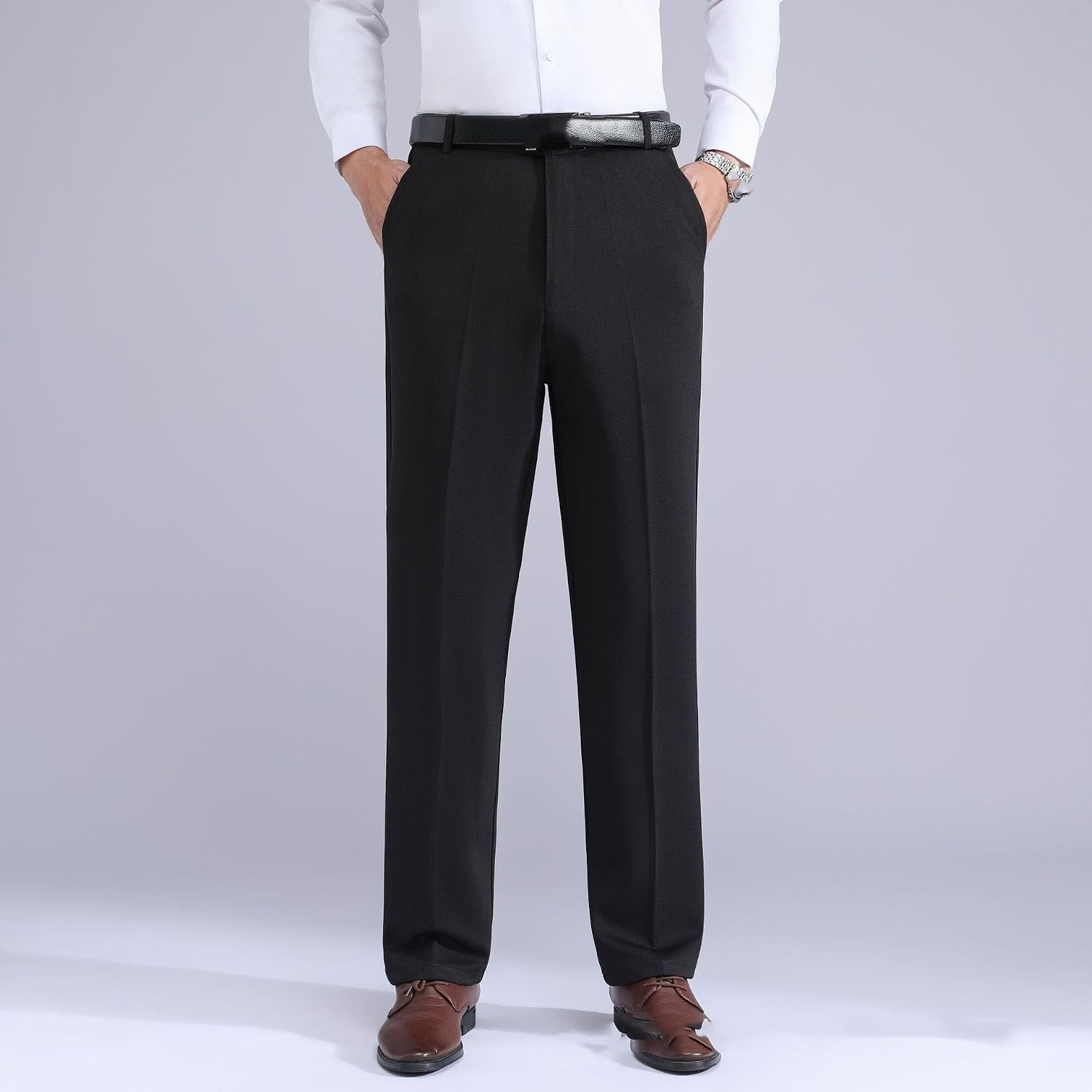 Men's Dress Pants Formal Spring Autumn Business Trousers,Loose Casual Suit Pants for Men