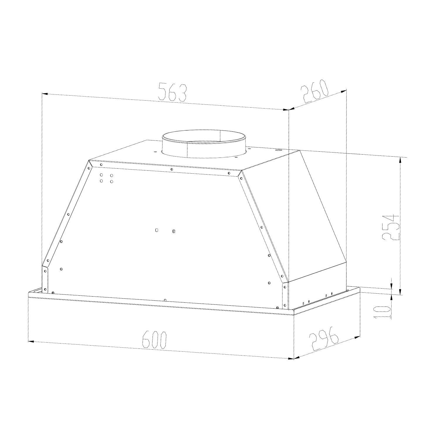 Klarstein Down Under - Campana extractora, Extractor de humos, 60 cm, Absorción de 590 m³/h, 190 W de potencia en 3 niveles, LED, Acero inoxidable, 61 dB, Material de montaje, Plateado