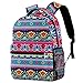 Produktbild LORVIES Pakistanische LKW-Art indisches Blumenmuster Lotusblüten Blätter Casual Rucksack Schulter Rucksack Bookbag für Schule Studenten Reisetasche