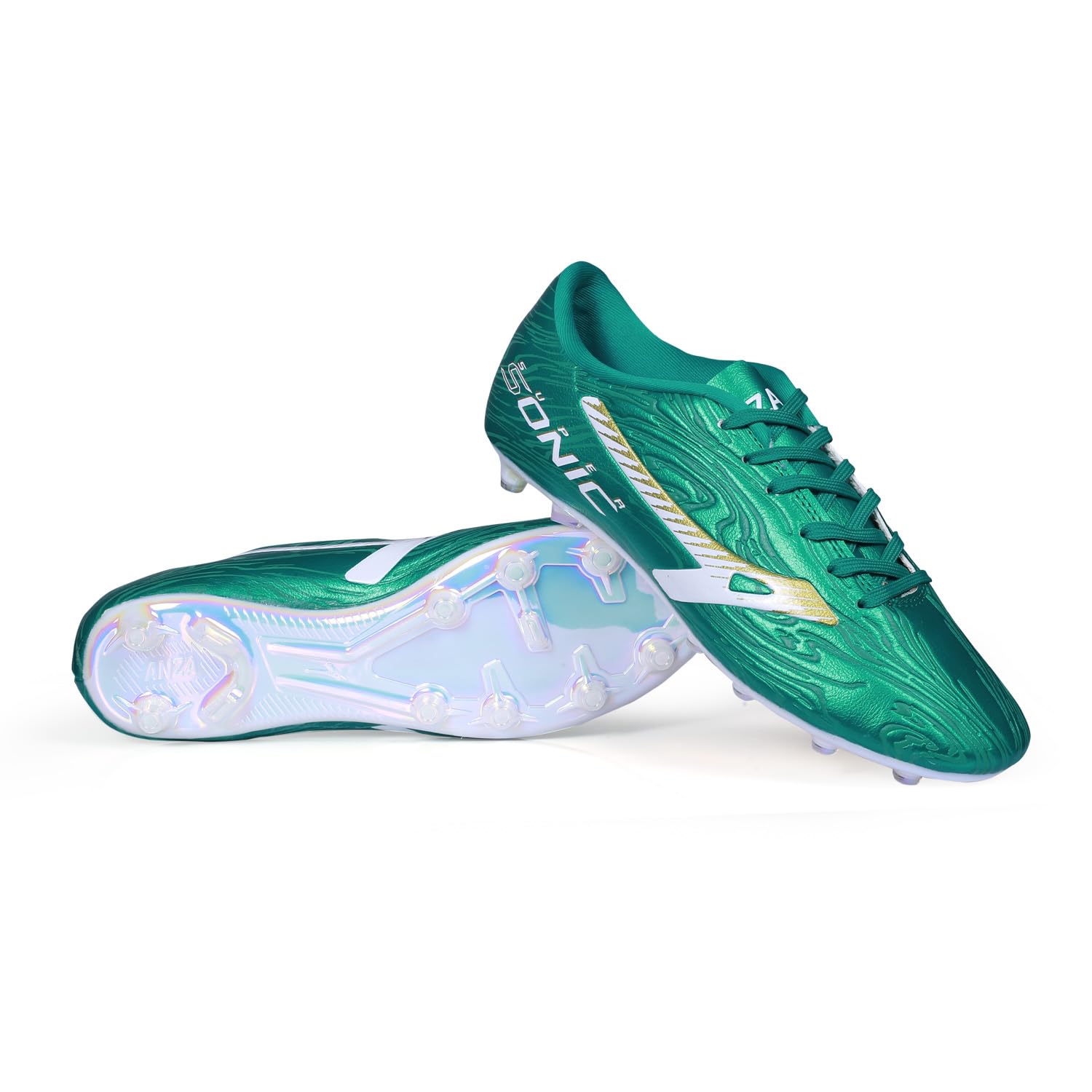 Anza Super Sonic Flexible Ultra Light Weight Football Boot for Men&Women,  Crystal Glass Stud Football Shoe