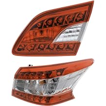 2pcs Tail Light Halogen Driver Passenger Side Clear & Red Lens Housing Tail Lights Taillights Taillamps Brakelights 16940584 NI2803102 NI2803102C