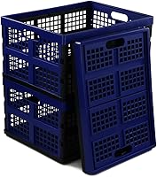 Vista 1 de Gloreen Cesta plegable de 35 cuartos de galón, cajas de leche plegables para almacenamiento, 3 paquetes