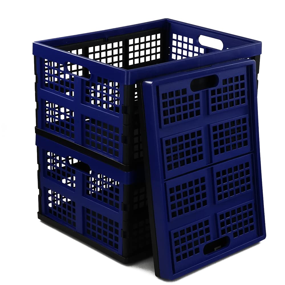 Gloreen - Cesto pieghevole da 35 litri, colore: Blu