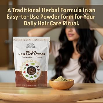 Herbal Mix Powder Made with 17 Traditional Herbal Oil Mix for Thick, Long Hair Growth & Care (7 oz)