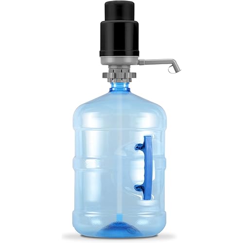 Brio Universal Water Bottle Pump | Manual Water Pump 1-5 Gallon Water Jug Dispenser for Camping Picnics and More! | 48mm & 55mm - (Multiple Color Options)
