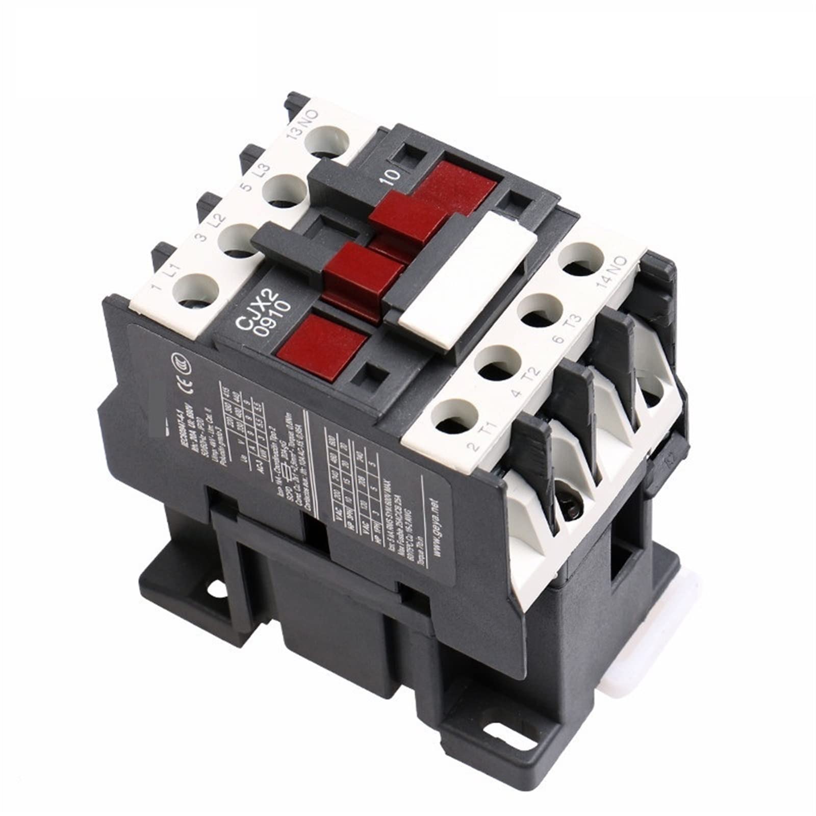 QRUYHBAJU CJX2-0910 1210 1810 Din Rail Magnetic Contactor 220V Or 380VAC Contactor 3Pole 9A 12A 18A 1NO LC1D-09 Contactor 1Pcs Circuit Protection(Cjx2-1810-380v)
