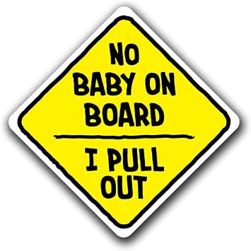 Roadtrip Humor Hilarious Driving Decal Sticker Collection No Baby on Board