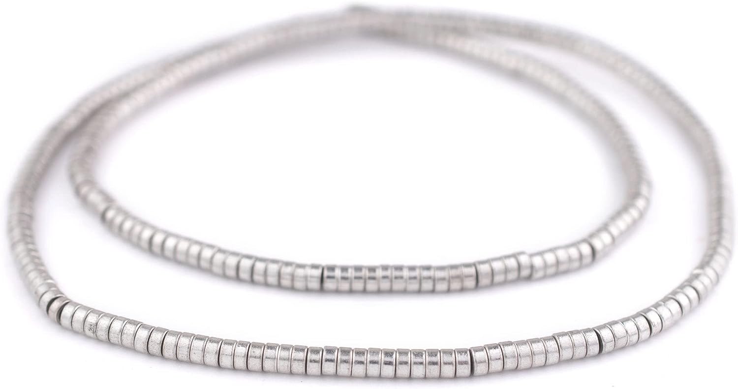 The Bead Chest Silver Disk Beads (4mm)