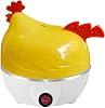Electric Egg Cooker, 7-Egg Capacity Egg Poacher and Steamer with Auto Shut-Off Feature, Mini Versatile Breakfast Cooker For Hard, Soft Boiled Eggs, Fun and Functional Kitchen Appliance White