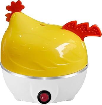 Electric Egg Cooker, 7-Egg Capacity Egg Poacher and Steamer with Auto Shut-Off Feature, Mini Versatile Breakfast Cooker For Hard, Soft Boiled Eggs, Fun and Functional Kitchen Appliance White