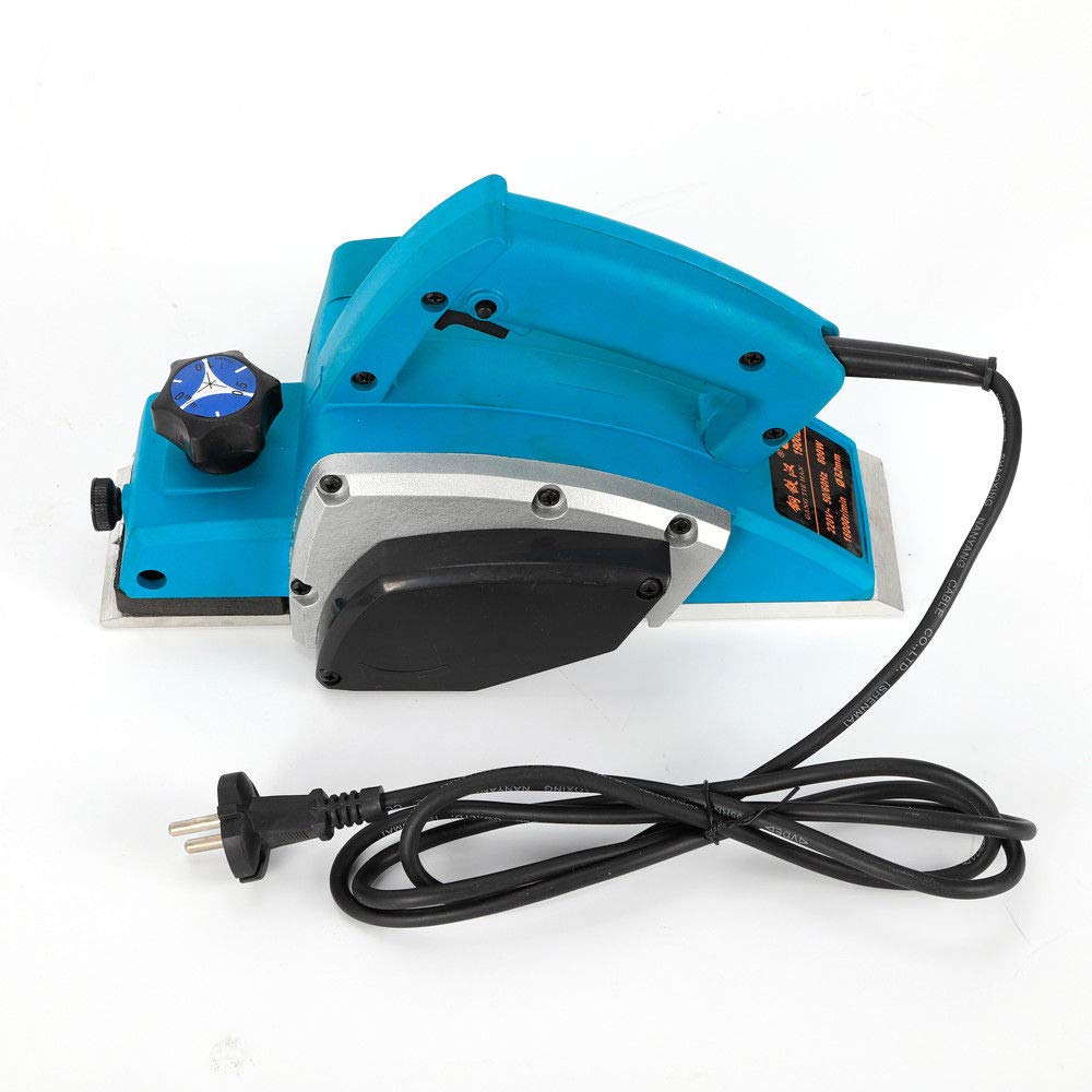 Cepilladora eléctrica de profundidad ajustable, 800 W, 11000 rpm, profundidad de cepillado, 1 mm para procesamiento de madera