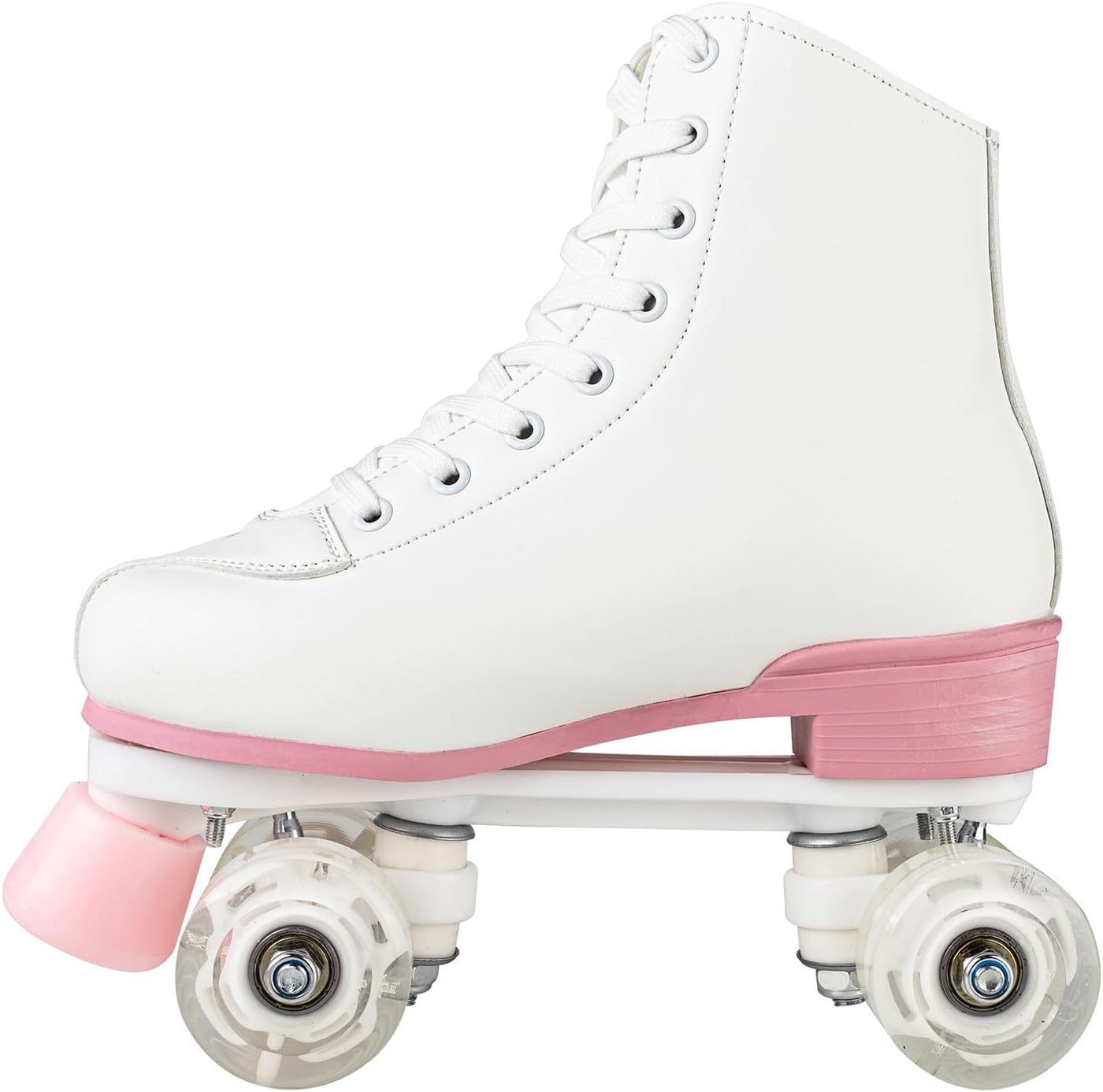 Unisex Roller Skates Double Row Four Wheels High-top Roller Skates Lightning Pattern for Beginners Womens Mens Boys and Girls