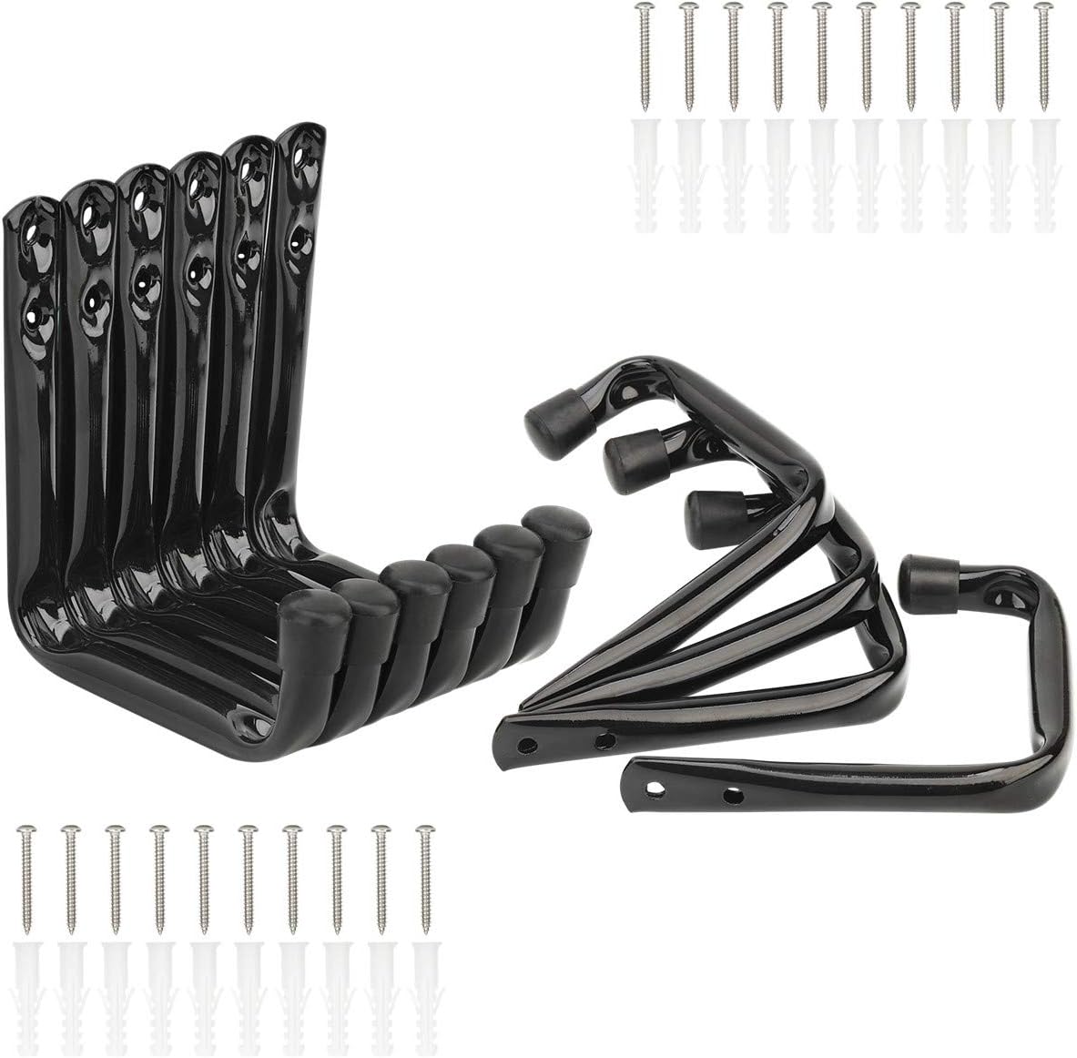 10 Pack Wall Mount Garage Storage Hooks, 10cm Heavy Duty Steel Utility Hanger for Organize Garden Tools, Bags, Hoses, Toy (12cm x 10cm)