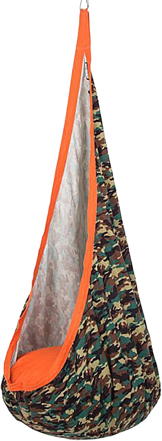 Kids Hangable Swing Chair, Play Seat Toy for Children, 40 Inch Chair with Sturdy Straps, Indoor Hammock with Compact Design, Heat Resistant Metal Grid, Hanging Seat for Nursery Balcony