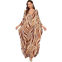 RanRui Womens Long Shirt Dress - Wavy Neck Floral Plus Size Long Shirt Muumuu Dress