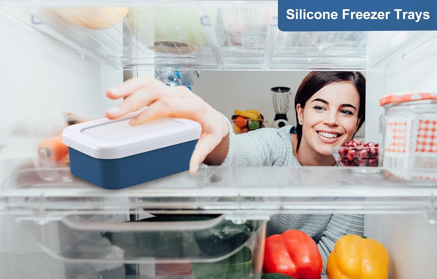 8 PCS 1 Cup Silicone Freezer Molds with Lid, Silicone Soup Freezer Molds Meal Prep Containers Reusable Food Preserving Tray Ice Trays for Soups Sauces Stews