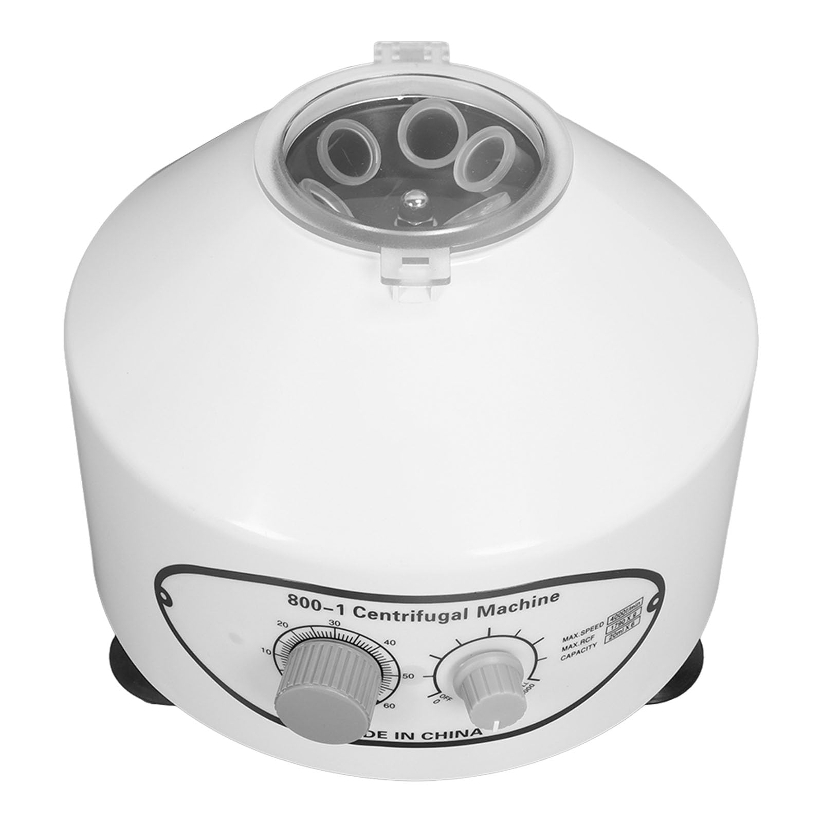 Asixxsix Benchtop Centrifuge, Máquina de Centrífuga de Laboratorio de 4000 Rpm con Rotor y Temporizador de 20 Ml X 6, para Granos de Aceite, Separación del (EU enchufe 220V)