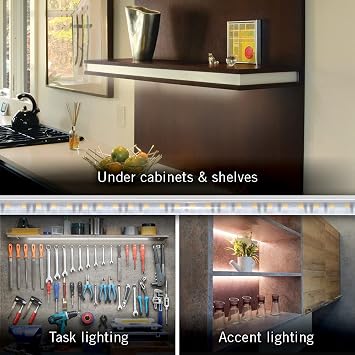 RigidStrip 24V 12 Linkable LED Strip Light Diffuser Kit 4000K 321119