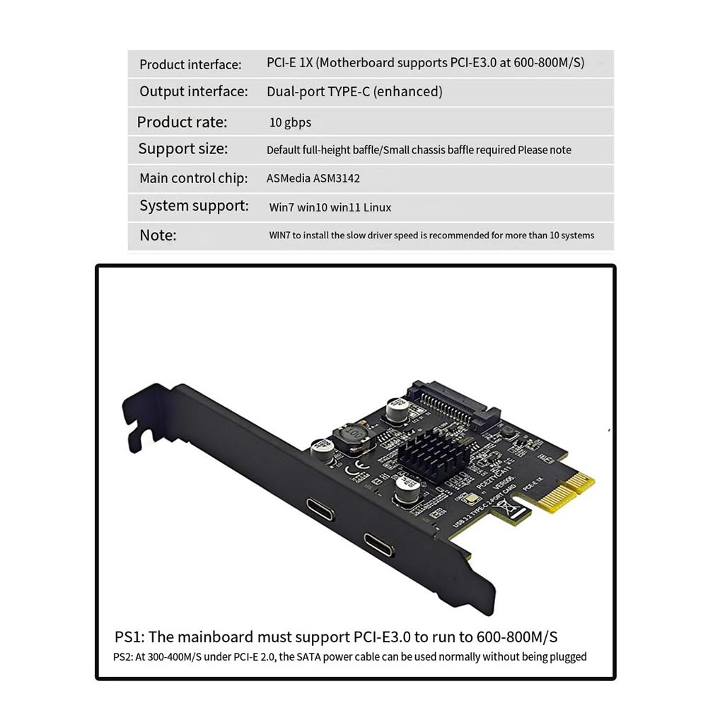 Amazon | Eeskvrebuz 新しい 2 ポート TYPE-C PCIE カード PCI Express