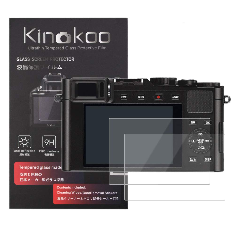 kinokoo Tempered Glass for Leica D-LUX6/D-LUX5 Crystal Clear Film Leica D-LUX6 D-LUX5 Screen Protector Bubble-Free / Scratch-Resistant (Pack of 2)