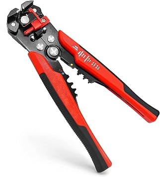 ULTRICS Wire Strippers Electrical, 3 in 1 Automatic Wire Stripper, Electrical Tools Terminal Crimper for Electricians, Circuit, Cable Stripper AWG 10-22, Pressure Adjust Rotary Switch