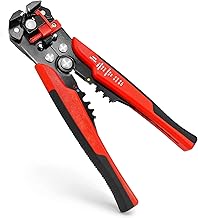 ULTRICS Electric Wire Stripper, Automatic Crimping Pliers, 3 in 1 Self-Adjusting Nipper, Cable Lugs Pliers for Cutting, Stripping 10-22 AWG with Adjustable Rotary Switch for Electricians