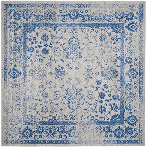 image for SAFAVIEH Adirondack Collection Area Rug - 10' Square, Grey & Blue, Dis