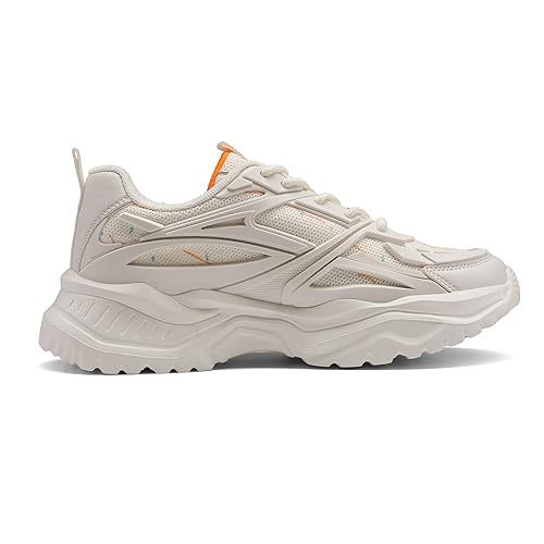 DREAM PAIRS Women's Chunky Platform Dad Sneakers, Non Slip Lace-up Walking Shoes - Breathable Upper - Removable Insole - Casual Gym Workout Work Shoe