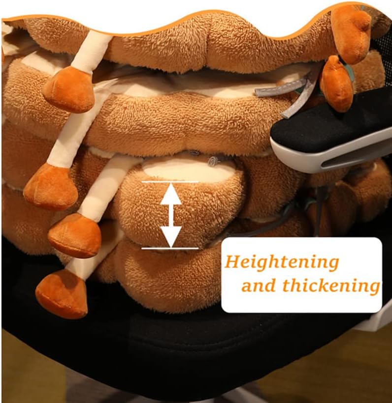 Miniatura 5 de JOSON Almohadilla de almohada para tostadas de 17.8 pulgadas, cojín de peluche Kawaii divertido de peluche de comida, para oficina, asientos de