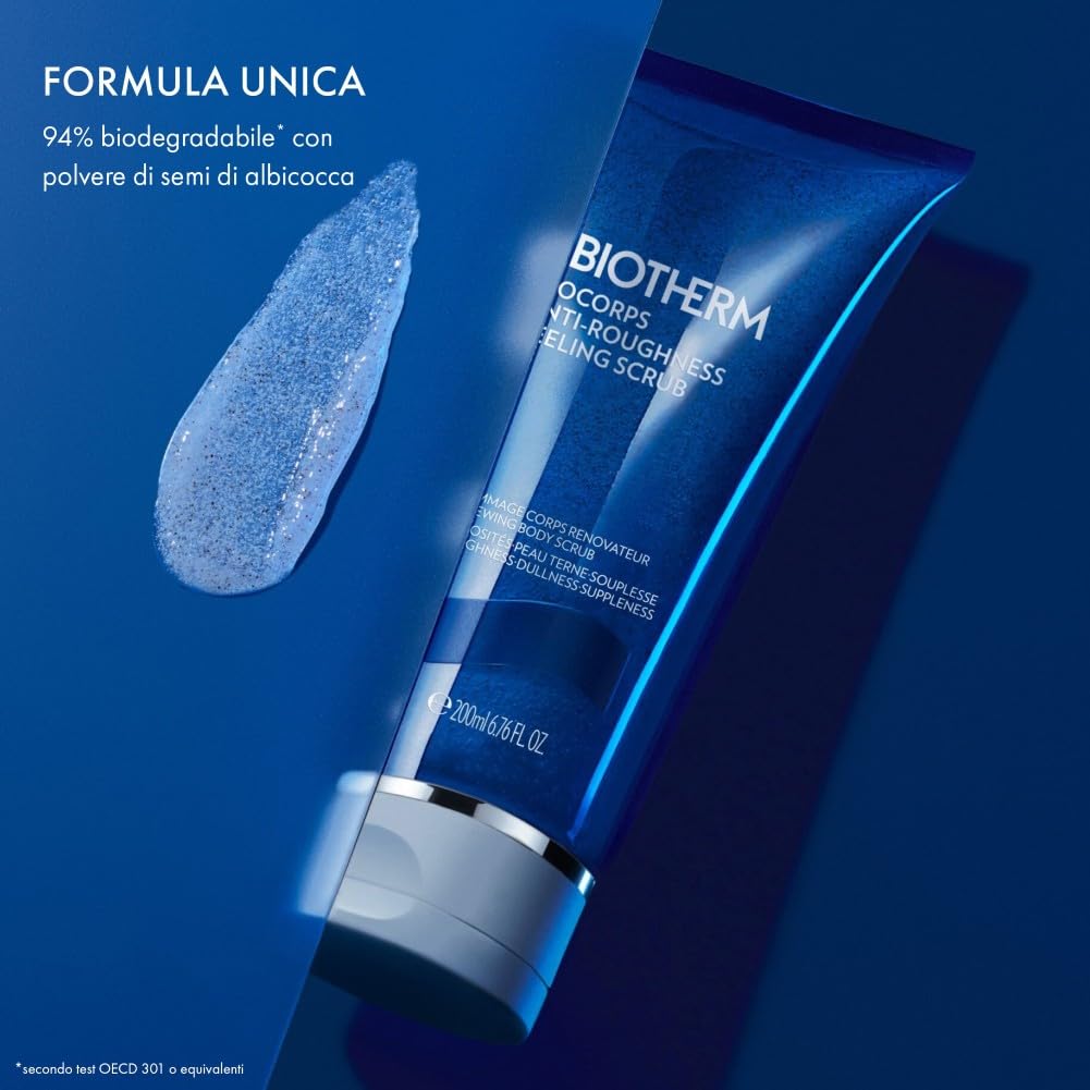 BIOTHERM Biocorps Scrub, Scrub Corpo Effetto Peeling, Per Tutti i Tipi di Pelle, Azione Esfoliante e Delicata, Arricchito con Life Plankton, Acido Salicilico e Peptidi, 200 ml