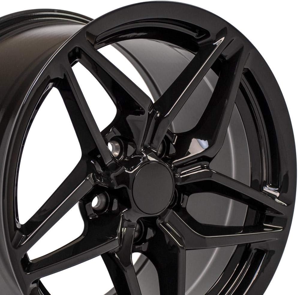 OE Wheels CV31 17 Inch Rim Fits Corvette C7 ZR1 Style 5x120.65 17x9.5 Gloss Black - Hollander 5928 (1)