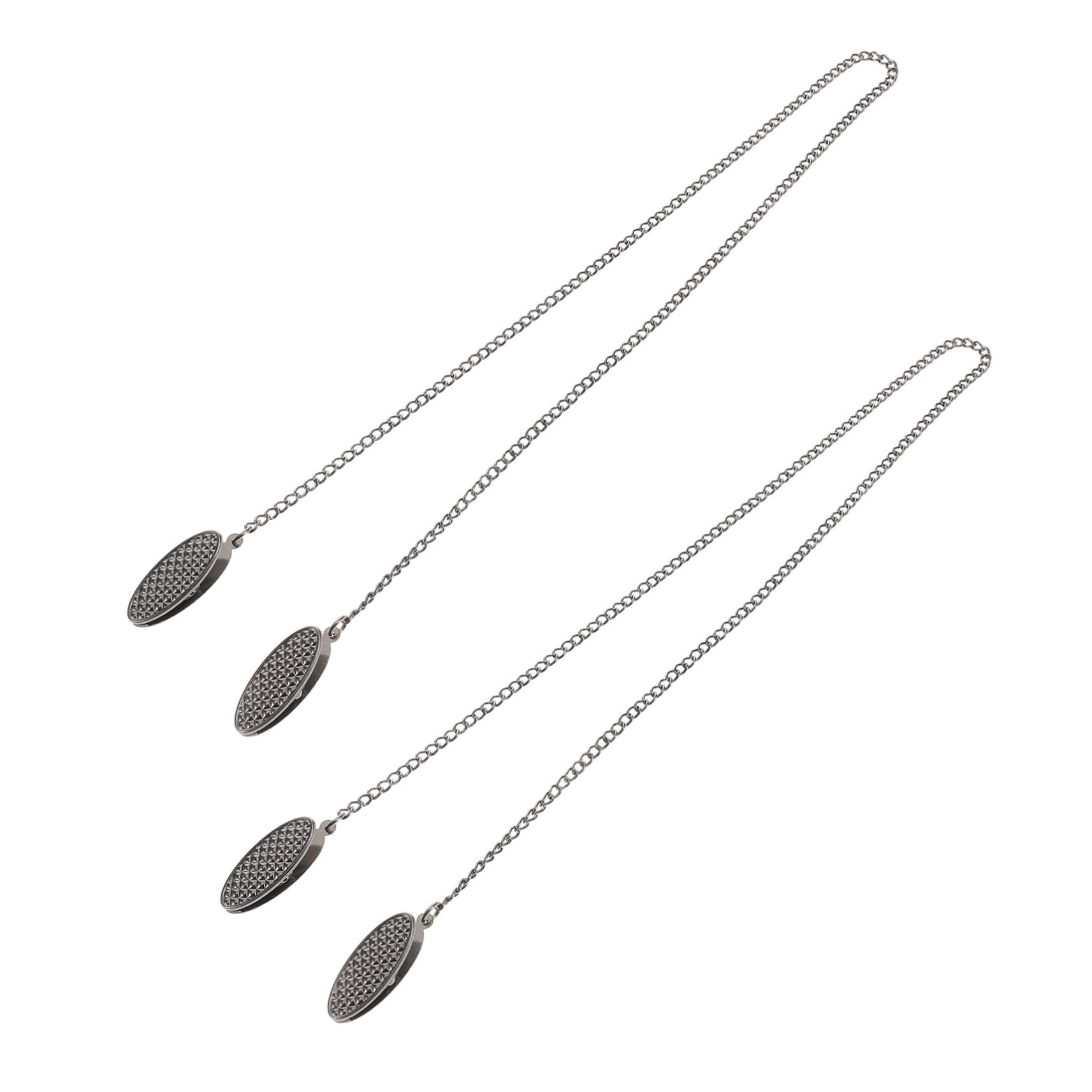 WOFASHPURET Lightweight Sturdy Metal Napkin Clip Chain Baby Stroller Bib Clip Lanyard Black