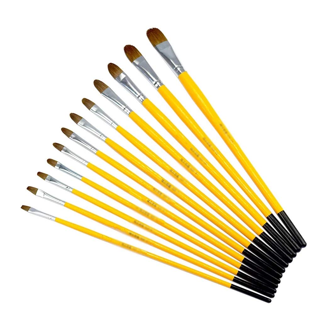 Pinceau acrylique en bois de qualité supérieure pour fournitures d'art