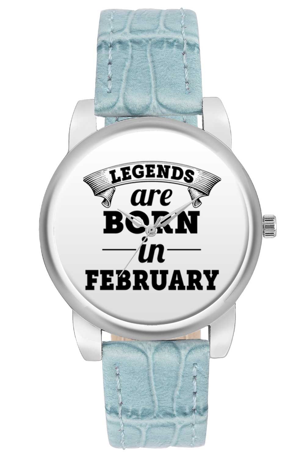 BIGOWL Wrist Watch for Women Legends are Born in February Branded Fashion Watches for Girls - Best Casual Analog Leather Band Watch - Birthday Gifts for Girlfriend (B01MTSSABS) Amazon Price History, Amazon Price Tracker