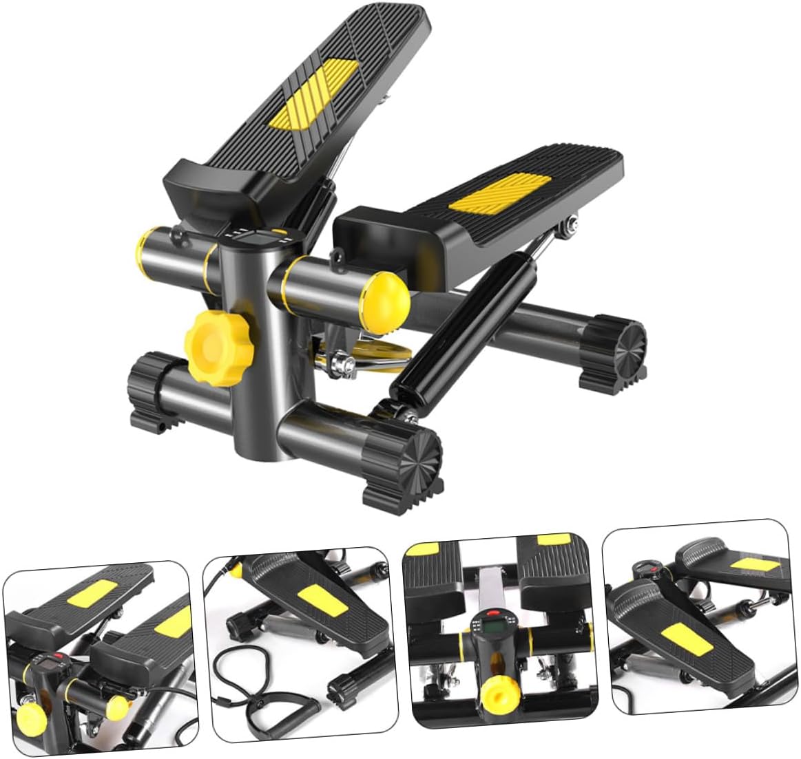 Compact Swing Side Stepper Exercise Equipment with Anti-Skid Pedals for Home Fitness Stainless Steel and Plastic Construction Space-Saving Design for Weight Loss and Leg Toning