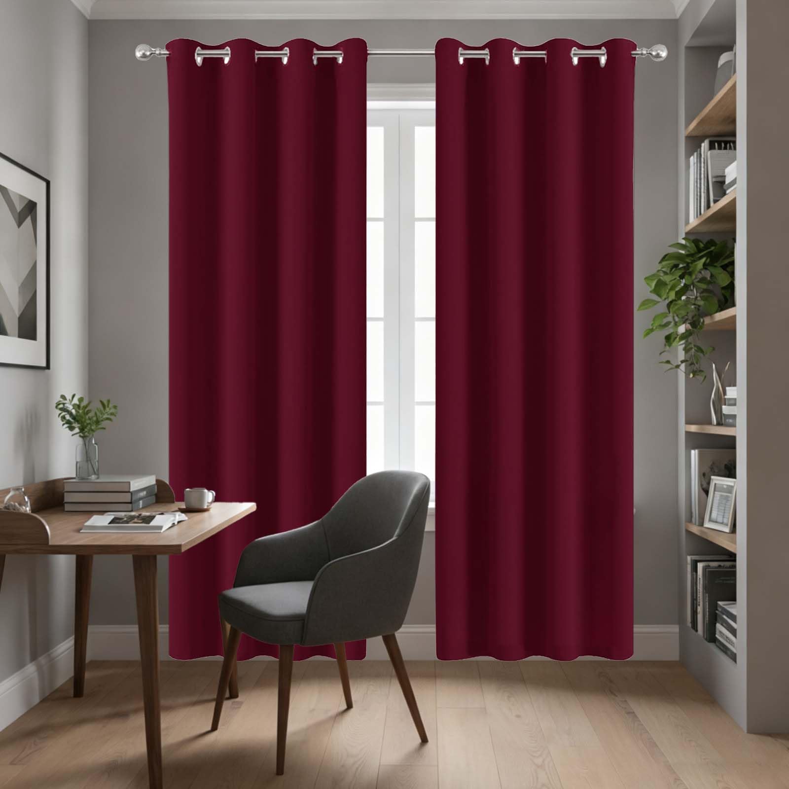 Zasłony Zaciemniające Do Sypialni 1 Panele 250x140cm Czerwony