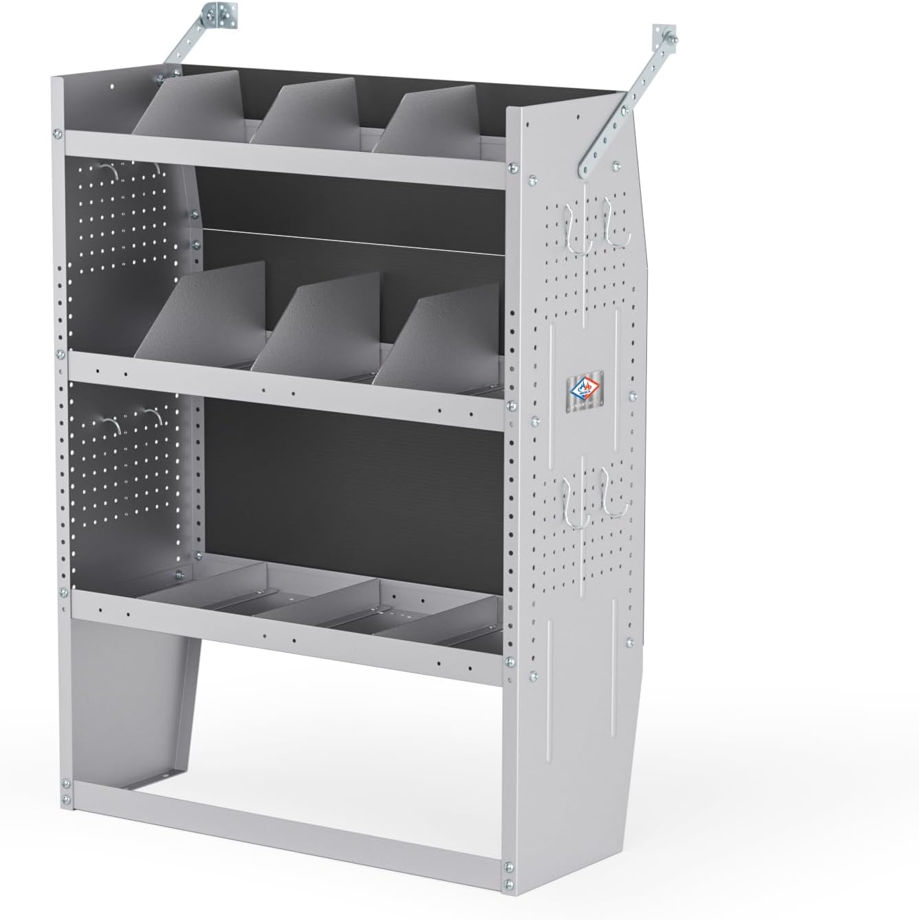 AA Products SH-4303 Van Shelving, 3 Adjustable Shelves, 32"W x 43"H x 13"D