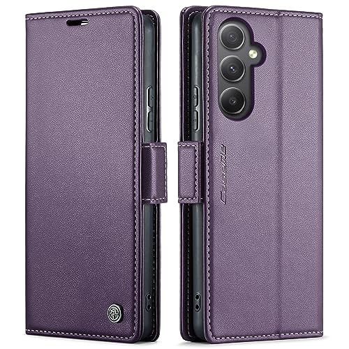 Housse Samsung A35 5G portefeuille violette pour simplifier vos sorties