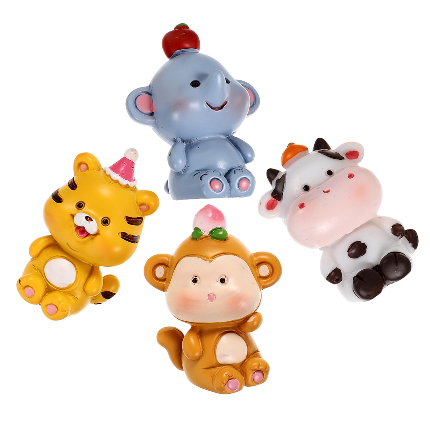 DECHOUS 12stücke Tier-cupcake-topper Robustem Resin Für Kindergeburtstag Und Partys Miniatur-tierfiguren Als Kreative Tortendekoration Für Feierlichkeiten