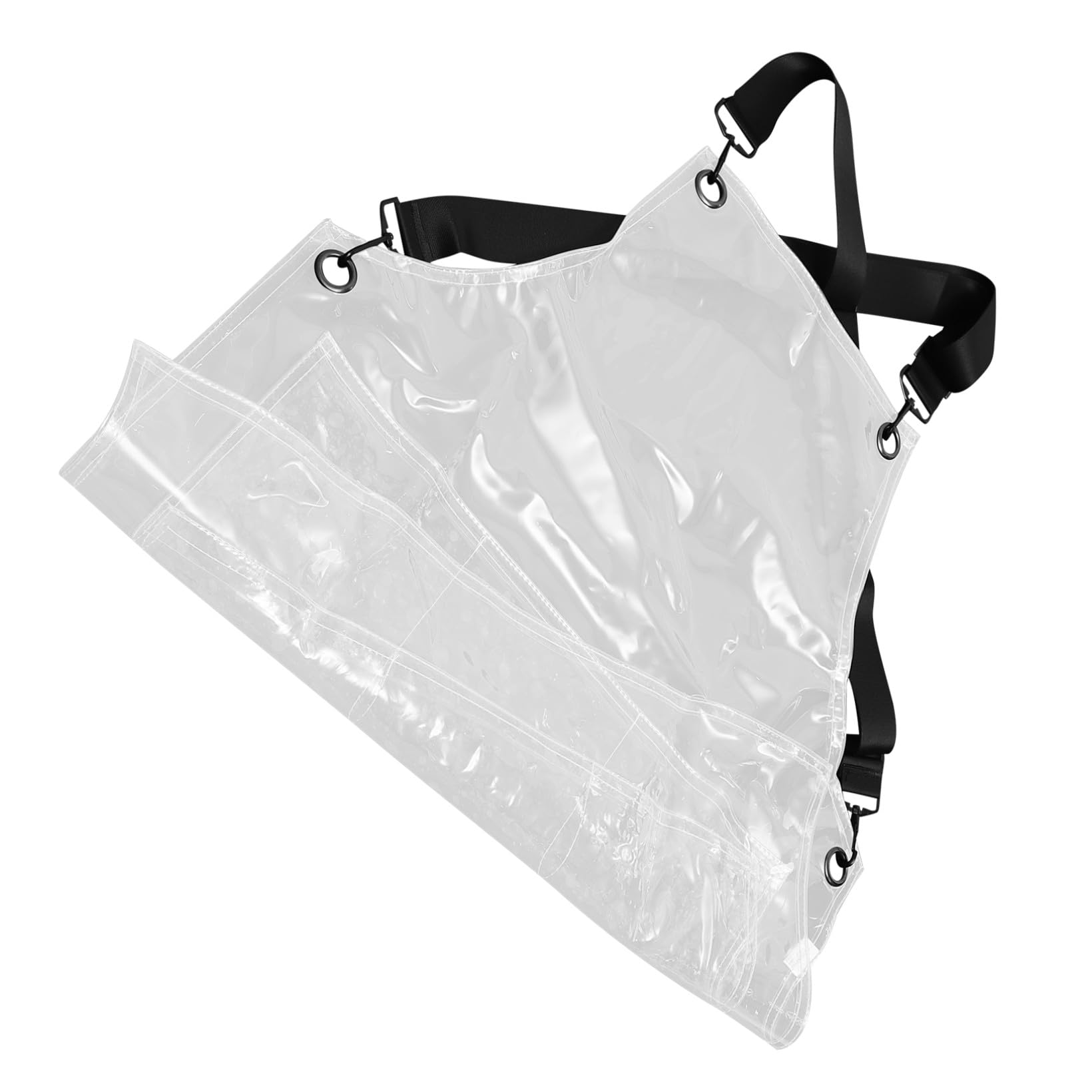 Delantal Impermeable Delantal De Cocina De Plástico Transparente Con 2 Espaldas Cruzadas Ajustables Y Extraíbles