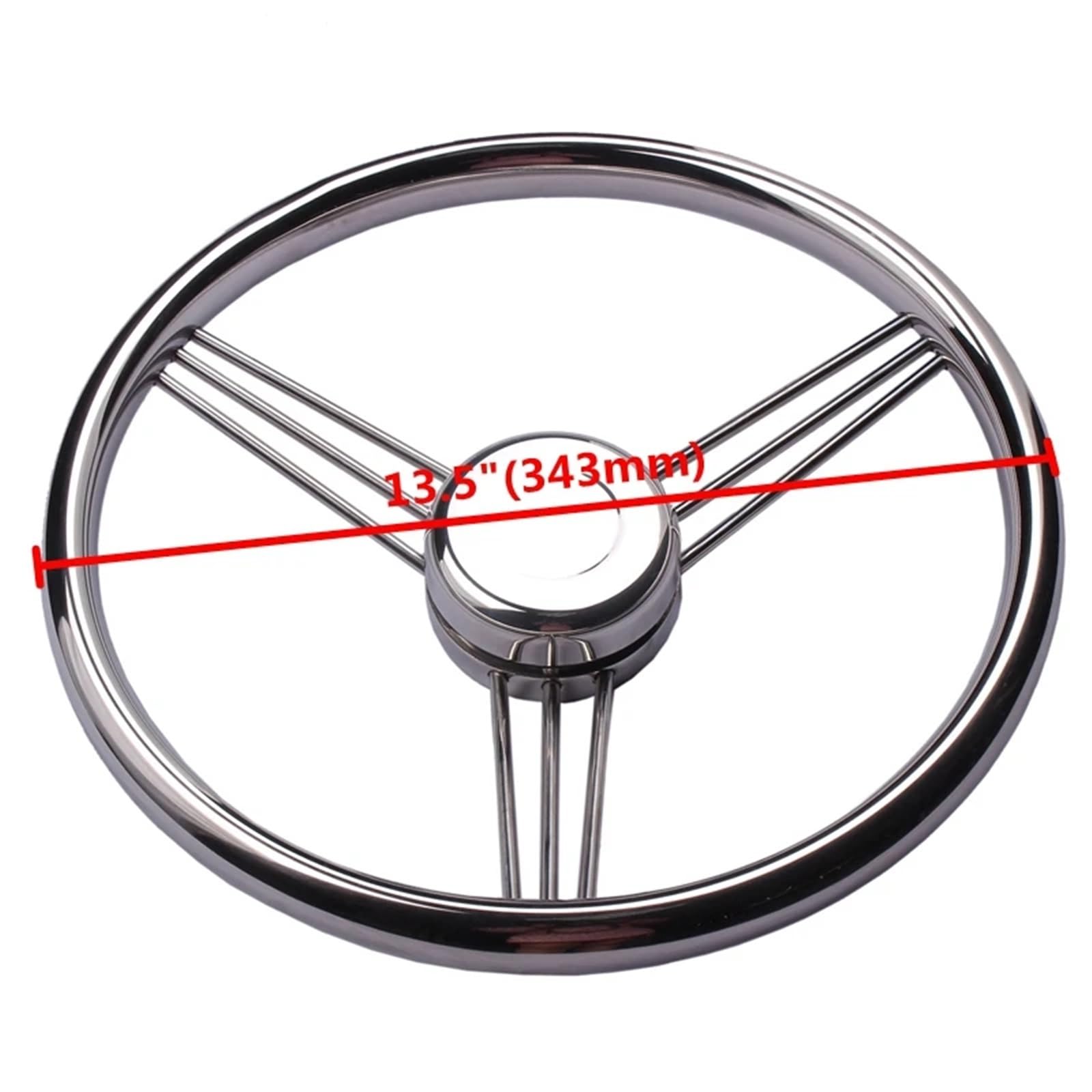 Steuerrad für Schiffe Ankunft Boot Zubehör Lenkrad Edelstahl 9 Speichen Rändelung 13-1/2'' for Marine Yacht für Boote