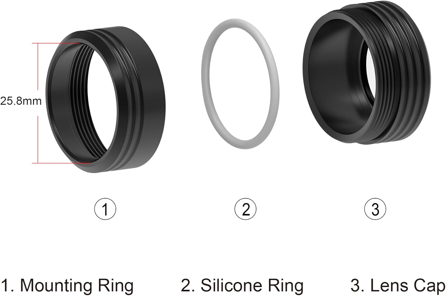 INNOVV Lens Protector, Designed for 25mm-Diameter Lens Protectors, offering high Toughness and Strength, Lighter Weight, Lens Hood Compatible with INNOVV K7; K6; K5 and K3(A Pair).