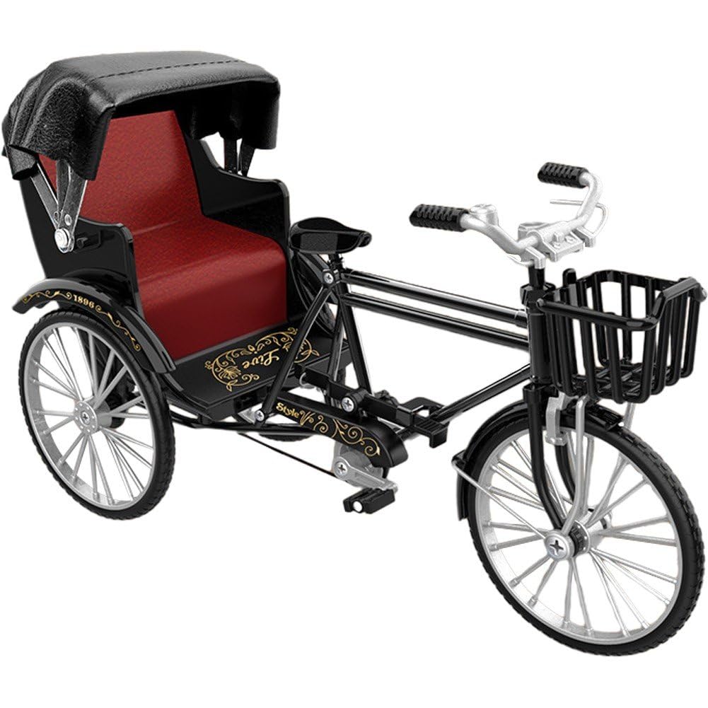 Amazon.co.jp: 人力車モデル レトロ ミニ 人力車像 三輪車 置物 模型
