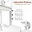 WOOD CITY Kitchen Stool Helper for Kids with Non-Slip Mat, Toddler Standing Tower for Learning, Wooden Toddler Stepping Stool for Counter & Bathroom Sink (White-Adjustable)