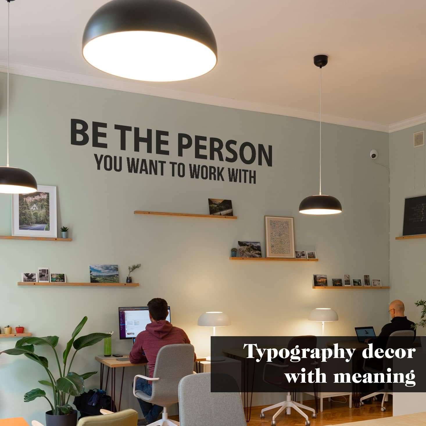 Motivational and Inspirational Office Wall Decal Sticker Vinyl Quotes for Business Teamwork Words and Saying Positive Decoration (Be The Person You Want to Work with)