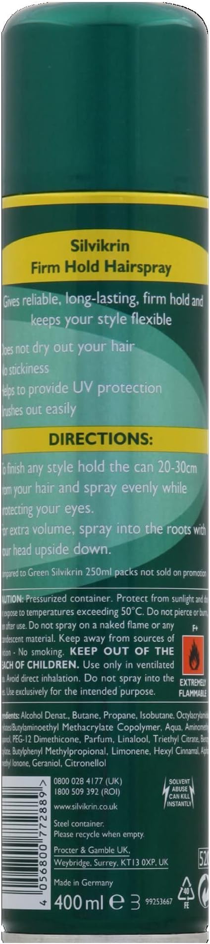 Wella Silvikrin Duo Hairspray Firm Hold 75ml & 400ml